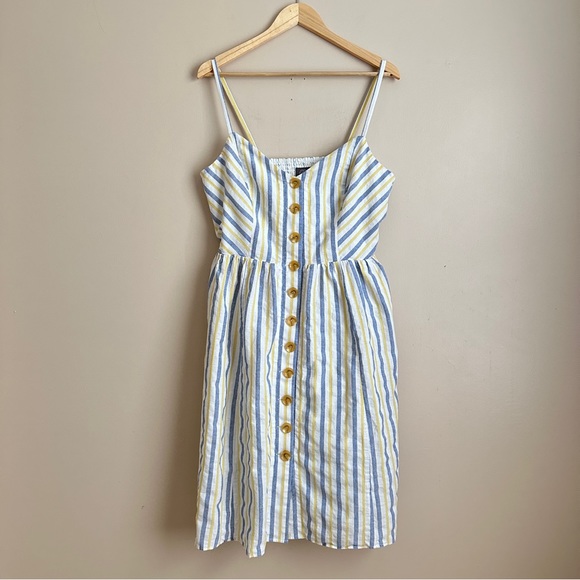 Vince Camuto Sleeveless Stripe Midi Dress Size 14 - Picture 2 of 11